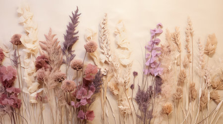 flowers light brown backgroundの素材