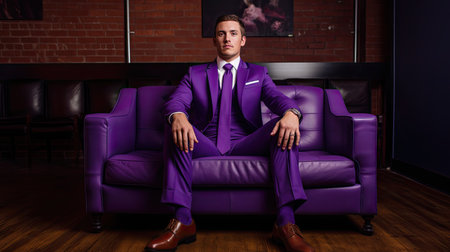 sophistication purple suitの素材