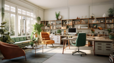 modern blurred interior design floor planの素材