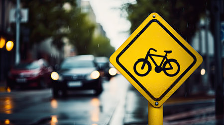 bicycle yellow cautionの素材
