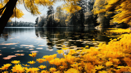 serene water yellowの素材