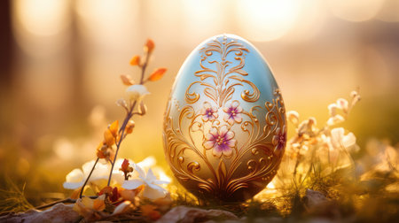 up golden easter eggの素材