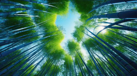 serene blue bambooの素材