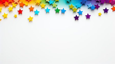 striking rainbow stars backgroundの素材