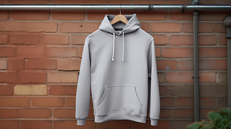setting grey hoodie mock upの素材