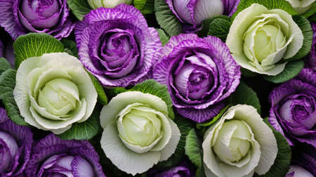 harvest agriculture cabbage vegetableの素材