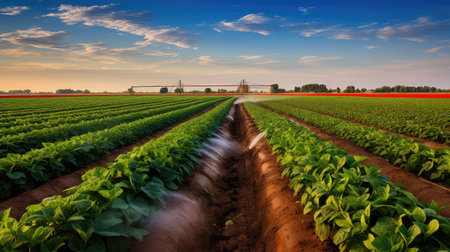 field spray crop farmの素材