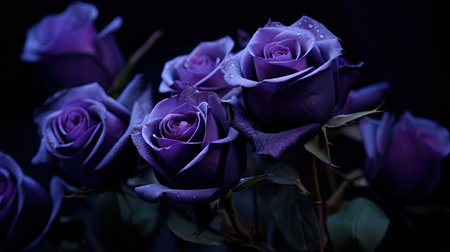 fragile dark purple rosesの素材