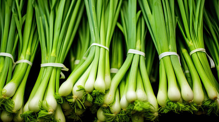 fresh top green onionの素材