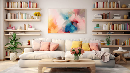 livingroom blurred interior design trendの素材