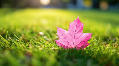 resting pink fall leavesの素材