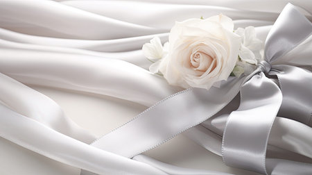 bouquet silver satin ribbonの素材
