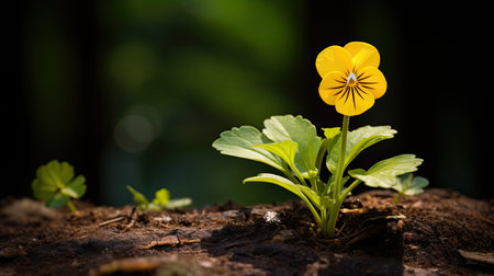 color yellow pansyの素材