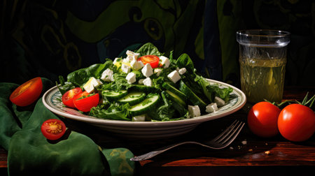 vibrant top spinach greenの素材