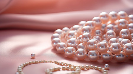 necklace pink pearlsの素材