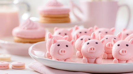 pastries pink pigの素材