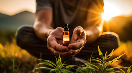 pose cbd oil dropの素材