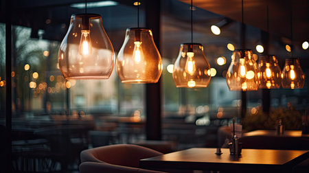 pendant blurred interior cafeの素材