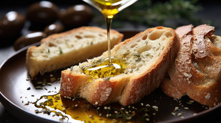 crusty olive oil bread dipの素材