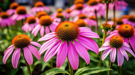 blooms purple coneflowerの素材