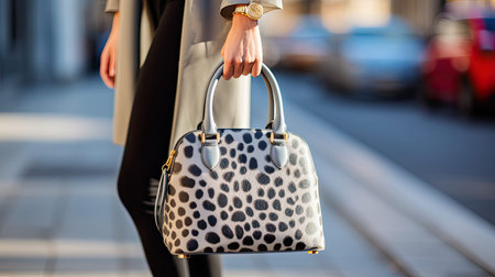 handbag leopard print grayの素材