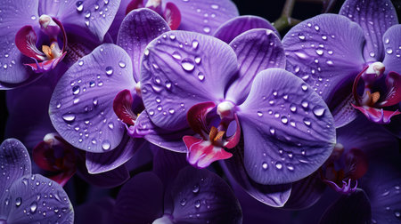 petals purple orchidsの素材