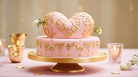 design pink and gold heartsの素材