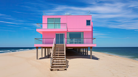 ocean pink houseの素材