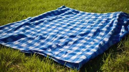 grass checkerboard blueの素材