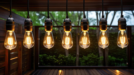 illumination hanging industrial light bulbsの素材