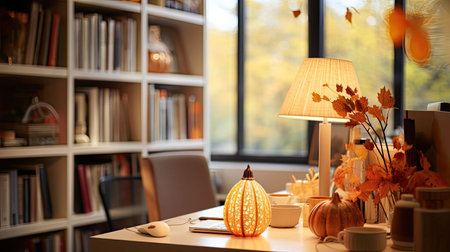 home blurred autumn interior designの素材