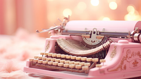 intricate pink typewriterの素材
