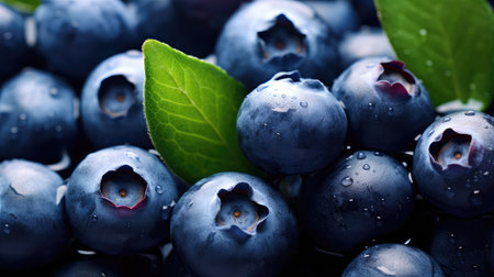 glistening sweet blueberry blueの素材