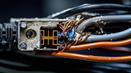 detached broken cableの素材