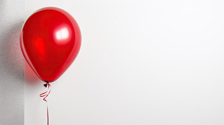 floating red and silver balloonsの素材