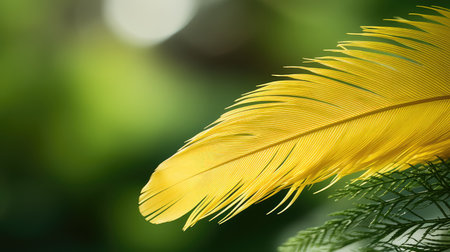 delicate yellow featherの素材
