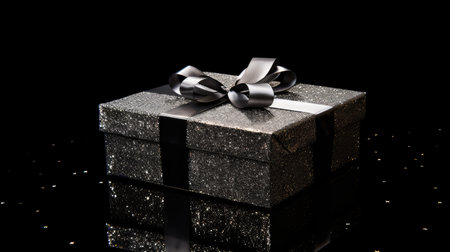 shine silver glitter black backgroundの素材