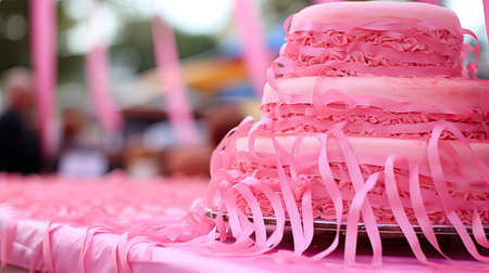 cake pink ribbonsの素材
