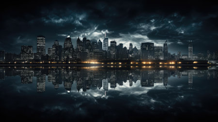 reflection dark skylineの素材