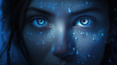 glow blue light screenの素材