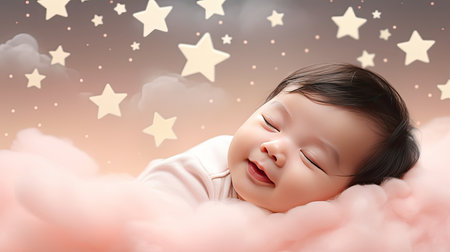 soft baby star backgroundの素材