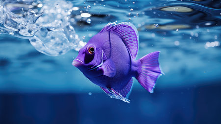 fish purple tangの素材