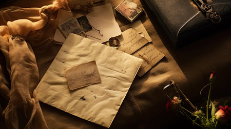 handwritten brown envelopeの素材