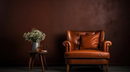 armchair brown background luxuryの素材
