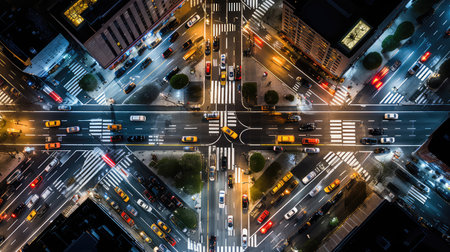view intersection traffic lightsの素材