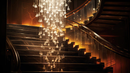 staircase chandelier lightの素材