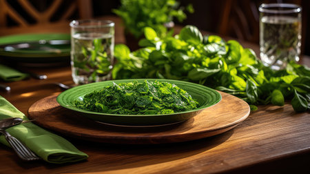 tablecloth wooden spinach greenの素材