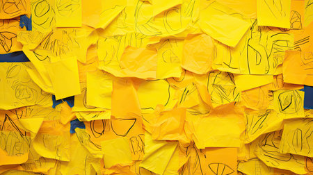 classroom yellow construction paperの素材