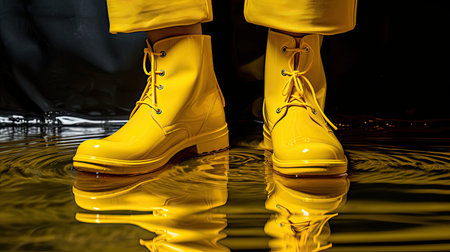 downpour yellow shoesの素材