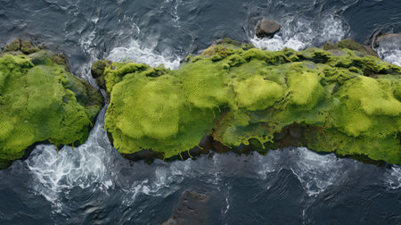 rocky seaweed top viewの素材